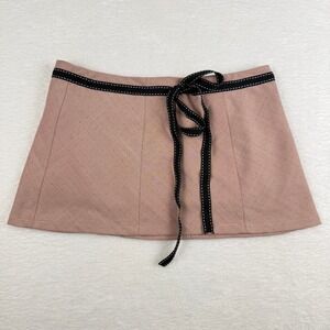 Y2K Micro Mini Skirt Womens Tag Medium Fit Small Pink Coquette Preppy Soft Girl